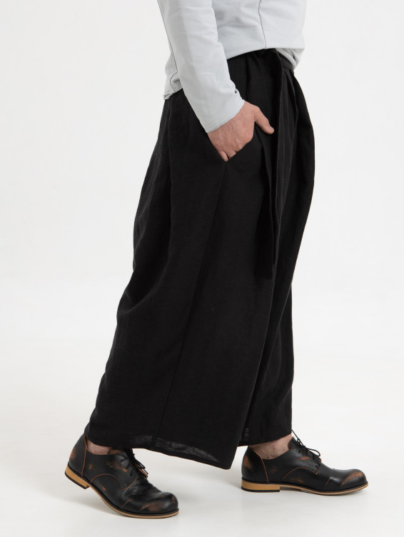 Хакама льняные черные