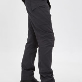 Брюки карго серые, вид сбоку