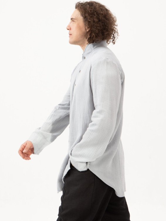 Рубашка из муслина серая