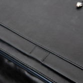 Кожаная сумка-папка для ноутбука темно-серая - изображение 8