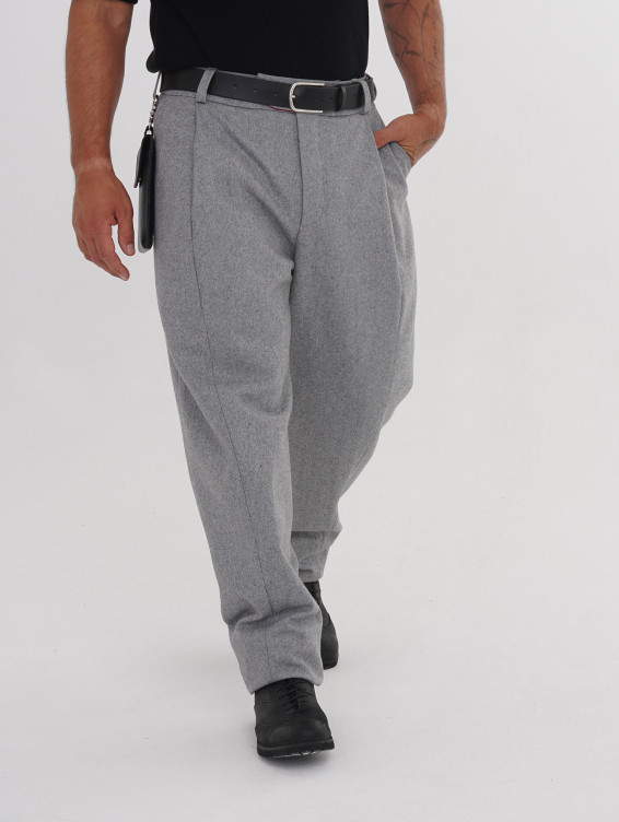 Брюки суконные серые