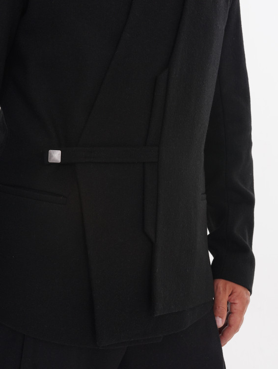 Жакет суконный черный