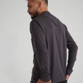 Асимметричная футболка с длинным рукавом темно-серая, вид сбоку