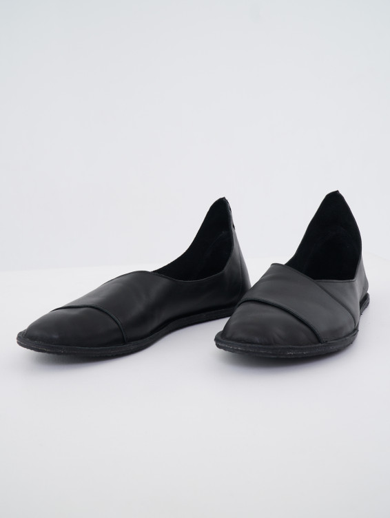 Кожаные тапки Марракеш черные