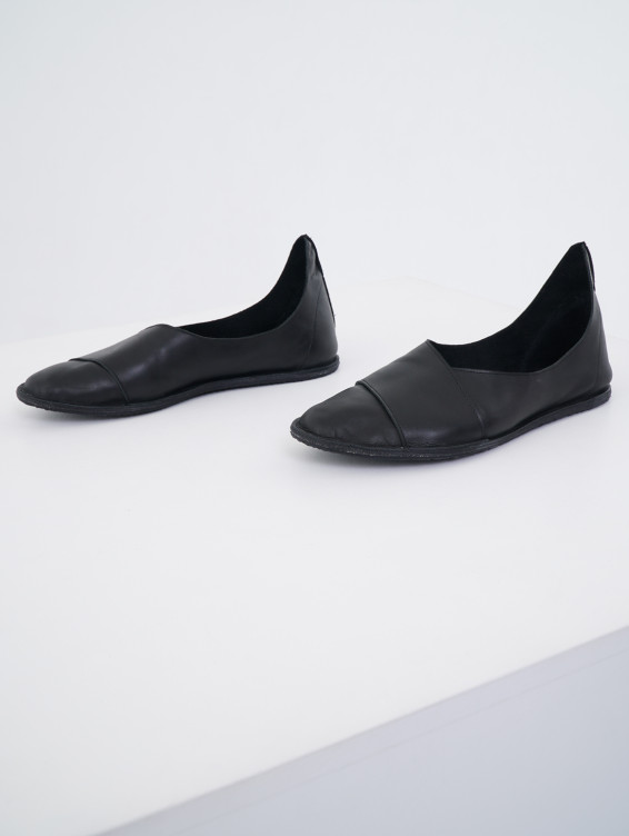 Кожаные тапки Марракеш черные