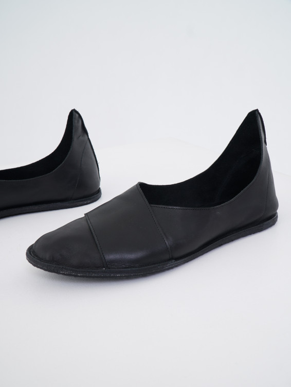 Кожаные тапки Марракеш черные