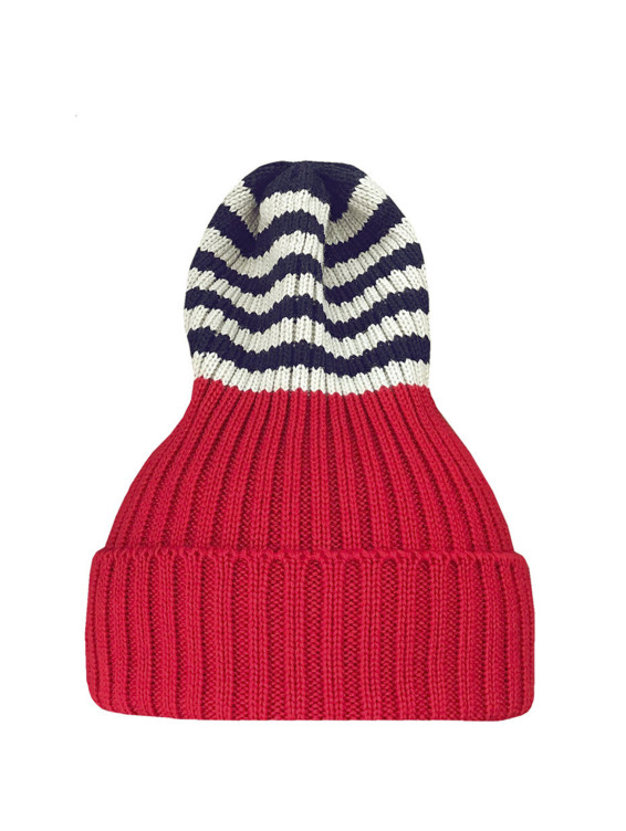 Шапка ko-ko-ko красная с синими полосками