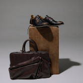 Кожаные туфли Барселона черно-коричневые