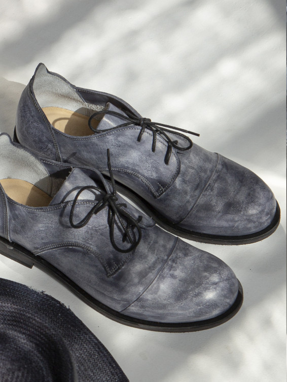 Кожаные туфли Барселона серые