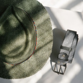 Соломенная шляпа Джек серо-зеленая