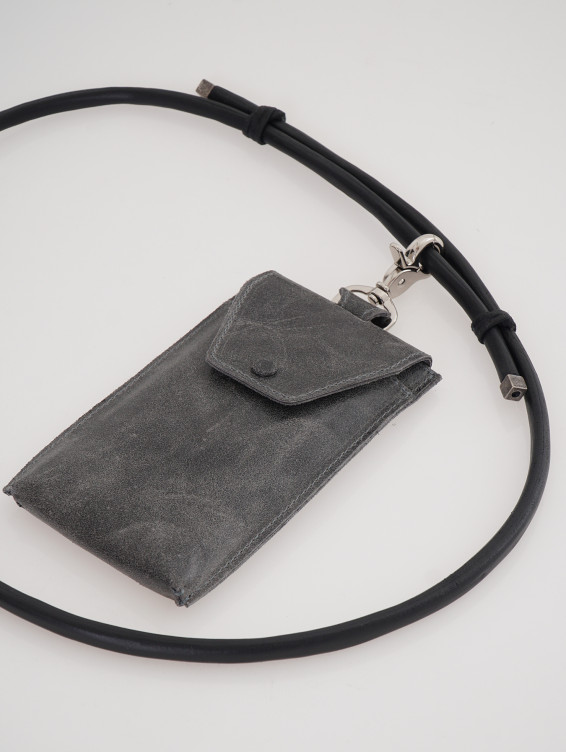 Кожаный черный шнур