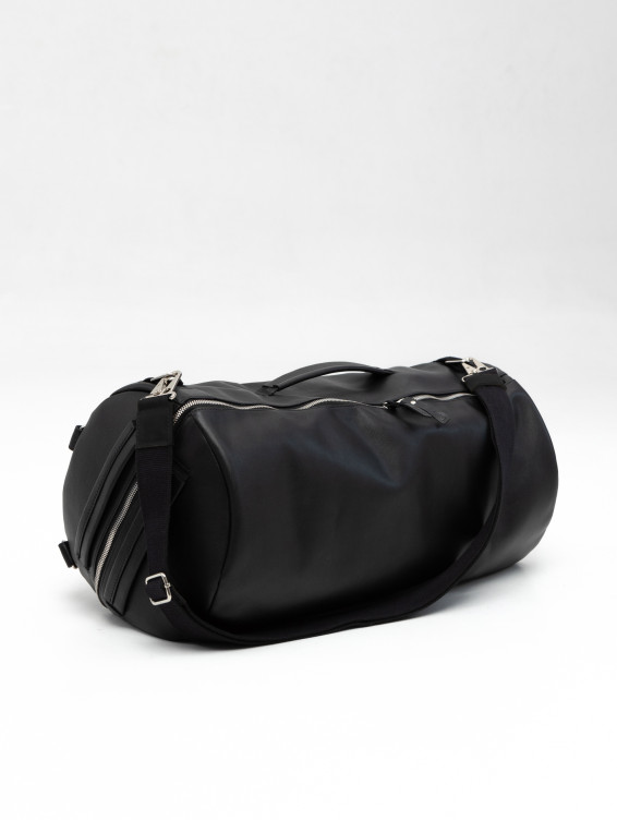 Кожаная сумка-рюкзак черная