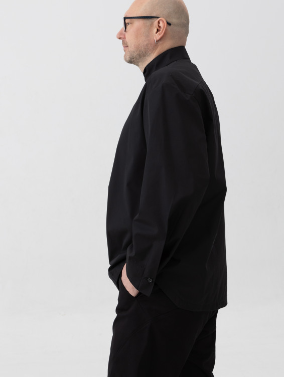 Рубашка оверсайз хлопковая черная