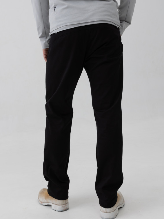 Брюки прямые хлопковые чёрные