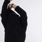 Хлопковый черный свитер