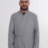 Жакет суконный серый