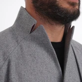 Жакет суконный серый, горловина