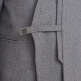 Жакет суконный серый, крупный план