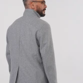 Жакет суконный серый, вид сзади