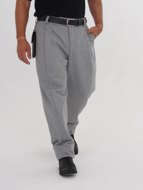 Брюки суконные серые