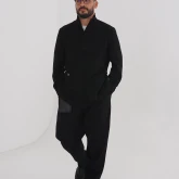 Жакет суконный черный