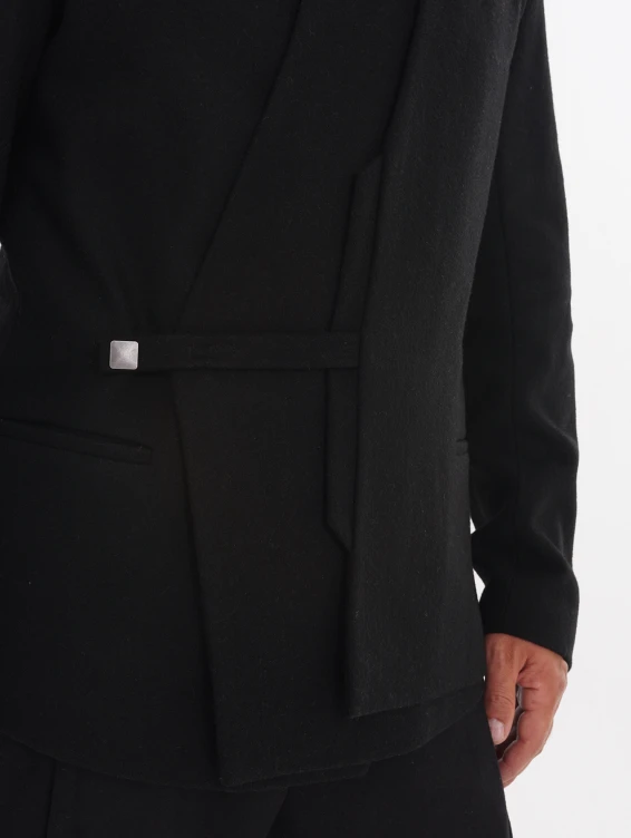 Жакет суконный черный
