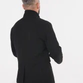 Жакет суконный черный, вид сзади