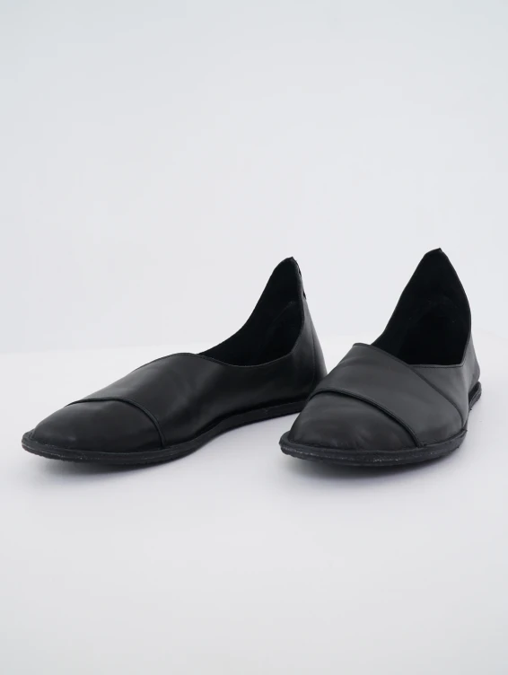 Кожаные тапки Марракеш черные