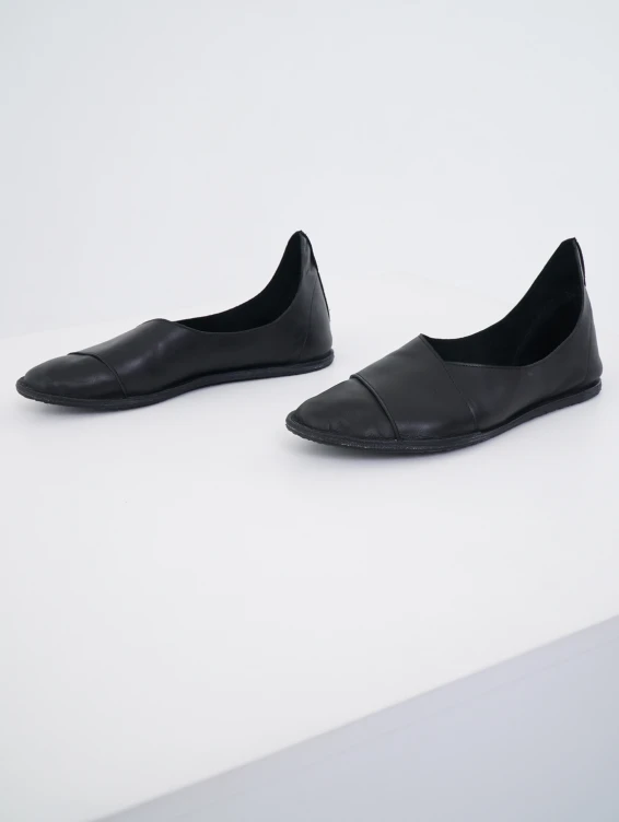 Кожаные тапки Марракеш черные