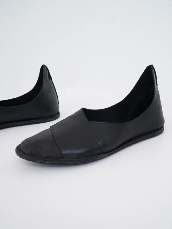 Кожаные тапки Марракеш черные