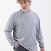 Серо-черный двухслойный лонгслив