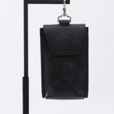 Кожаный подвесной чехол для телефона темно-серый