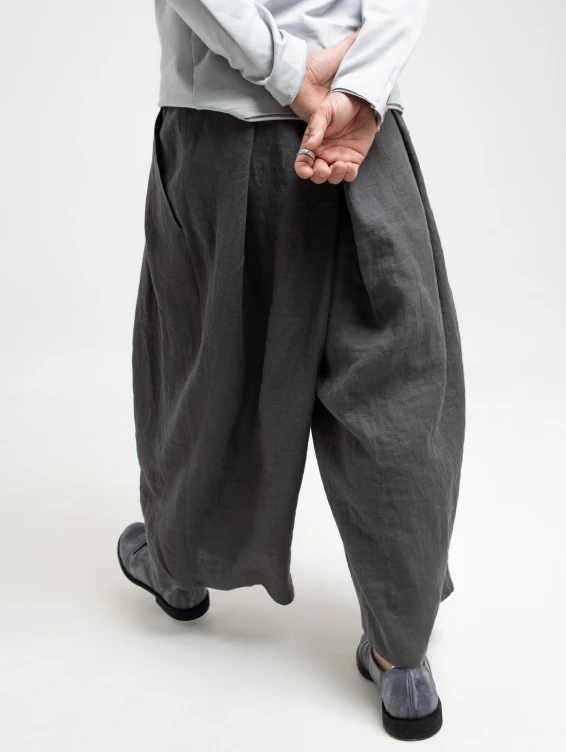 Хакама льняные серые