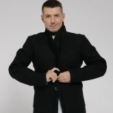 Жакет кирзовый черный, вид спереди