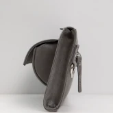 Кожаная сумка с очечником серая - изображение 3