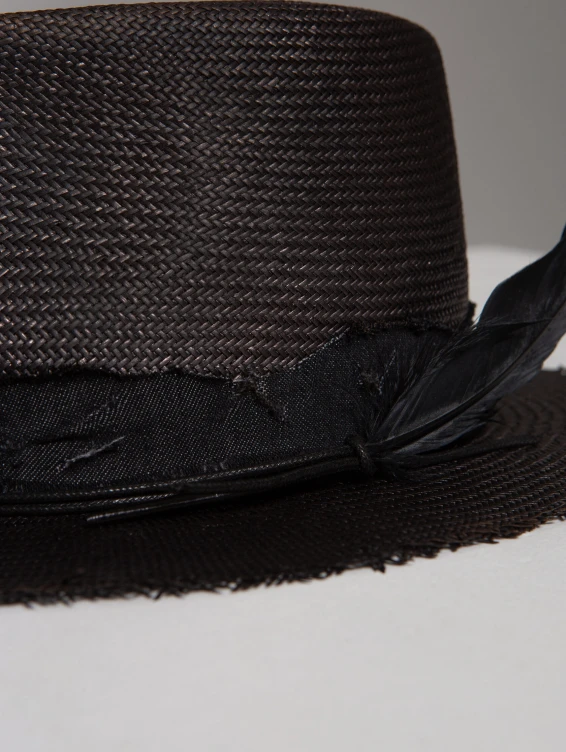 Соломенная шляпа Джек черная