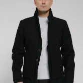 Жакет кирзовый черный, вид спереди