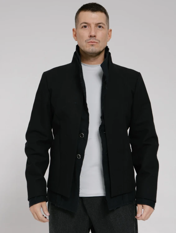 Жакет кирзовый черный