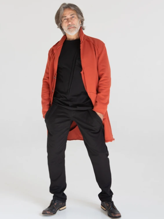 Сюртук трикотажный терракотовый