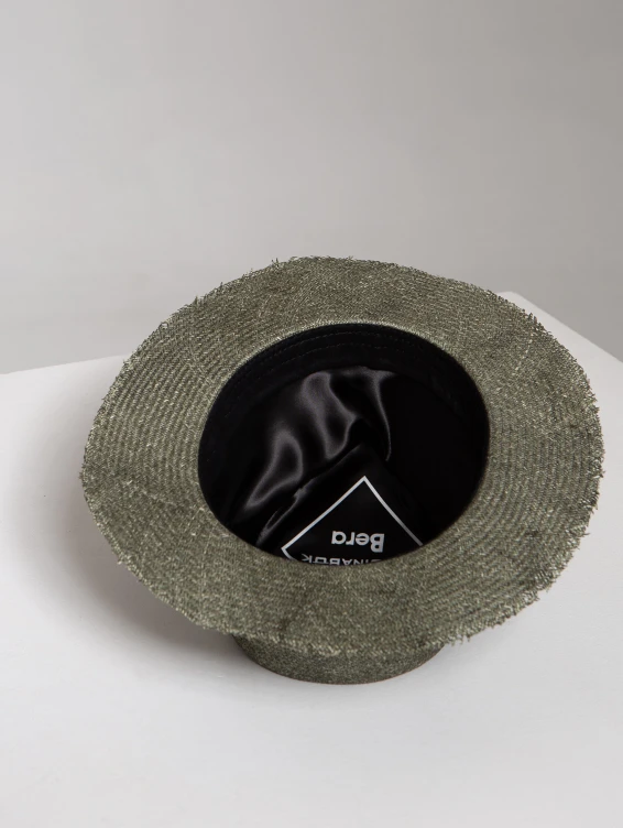 Соломенная шляпа Джек серо-зеленая