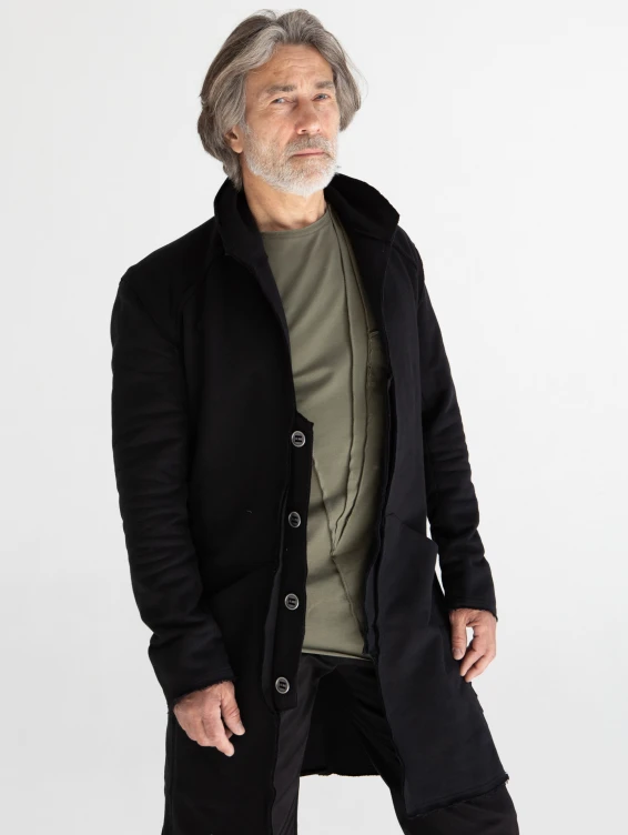 Сюртук трикотажный черный