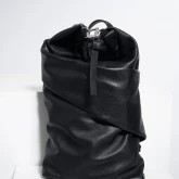 Роллтоп кожаный черный