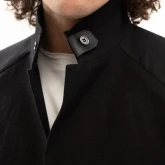 Жакет льняной черный, крупный план