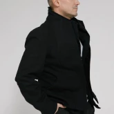 Жакет кирзовый черный, вид сбоку