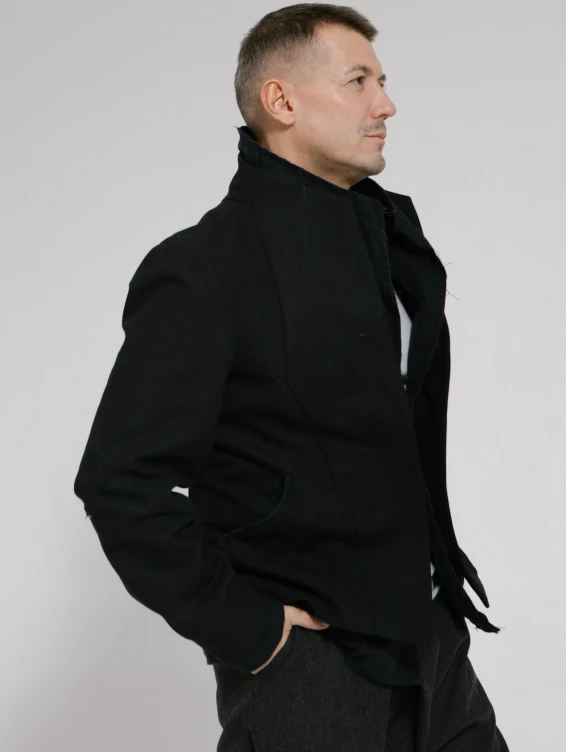 Жакет кирзовый черный