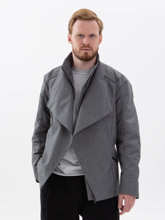 Куртка демисезонная на молнии серая