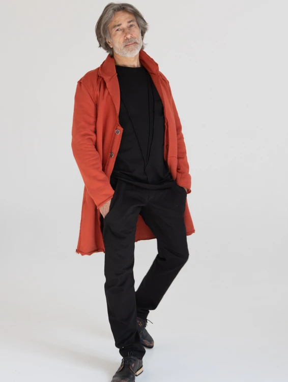 Сюртук трикотажный терракотовый