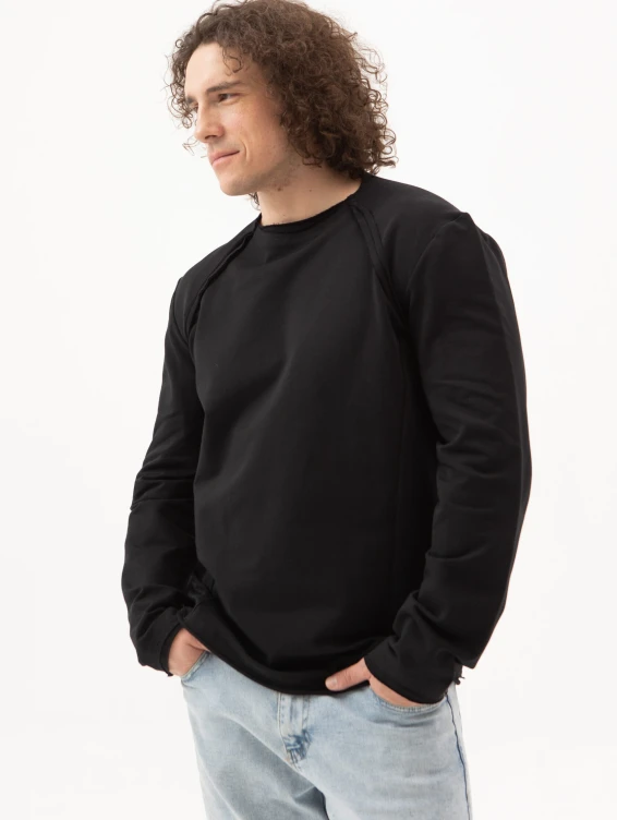 Футболка с длинным рукавом черная