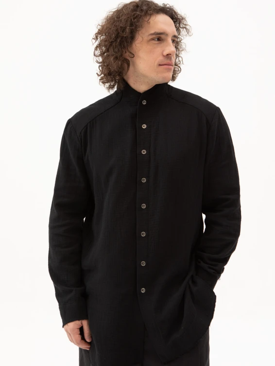 Рубашка из муслина черная