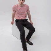 Брюки крапивные черные, вид на модели